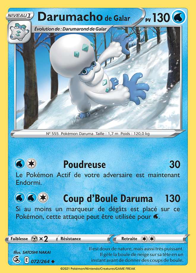 Darumacho de Galar 072/264 — Poing de Fusion