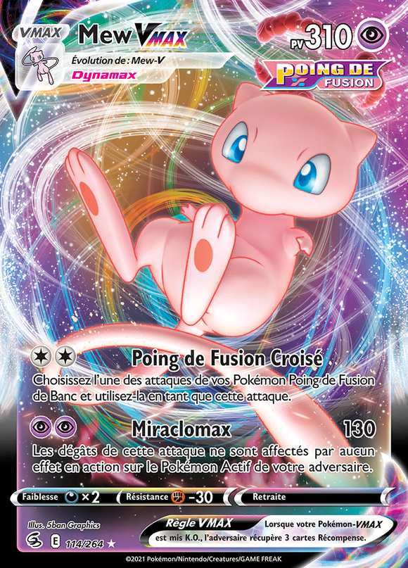 Mew VMAX 114/264 — Poing de Fusion