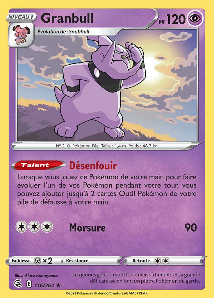 Granbull 116/264 — Poing de Fusion