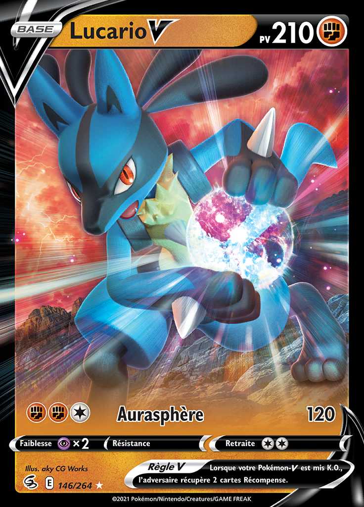 Lucario V 146/264 — Poing de Fusion