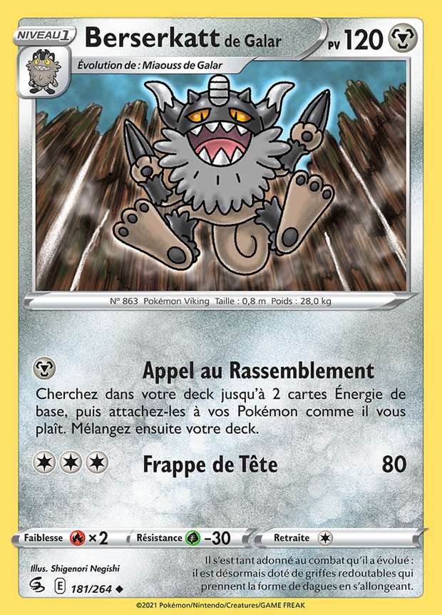 Berserkatt de Galar 181/264 — Poing de Fusion
