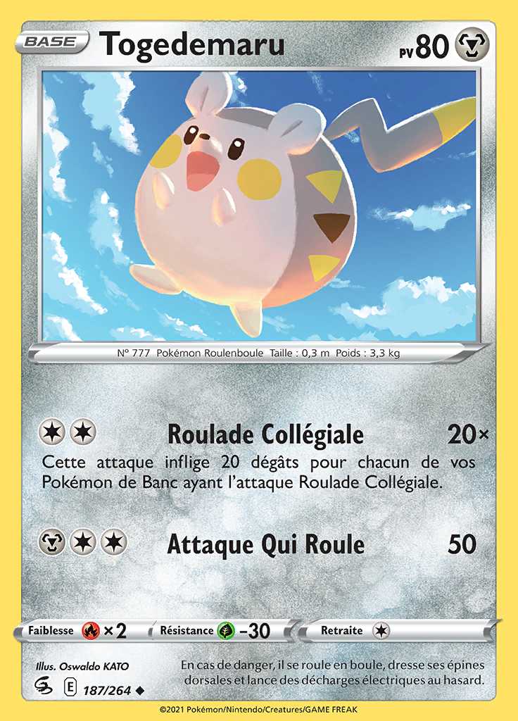 Togedemaru 187/264 — Poing de Fusion