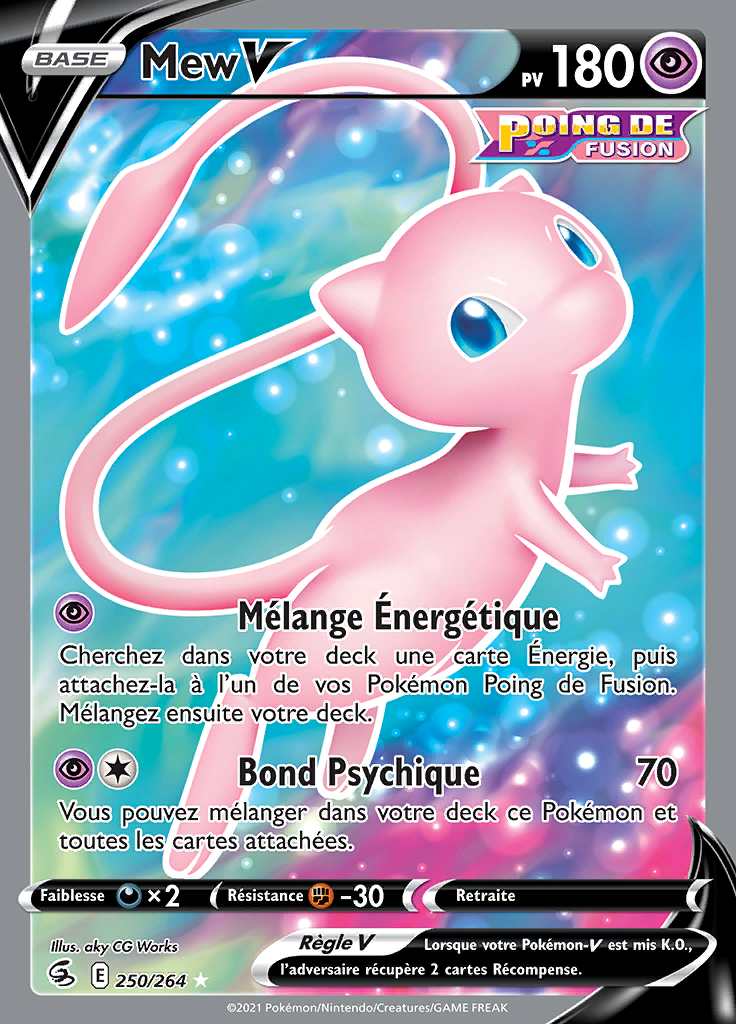 Mew V 250/264 — Poing de Fusion