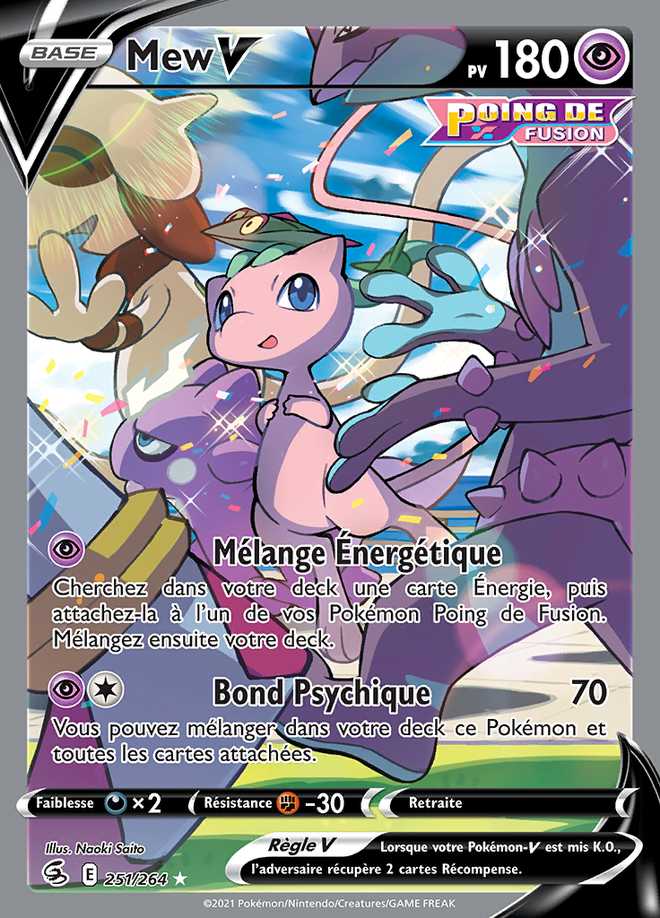 Mew V 251/264 — Poing de Fusion