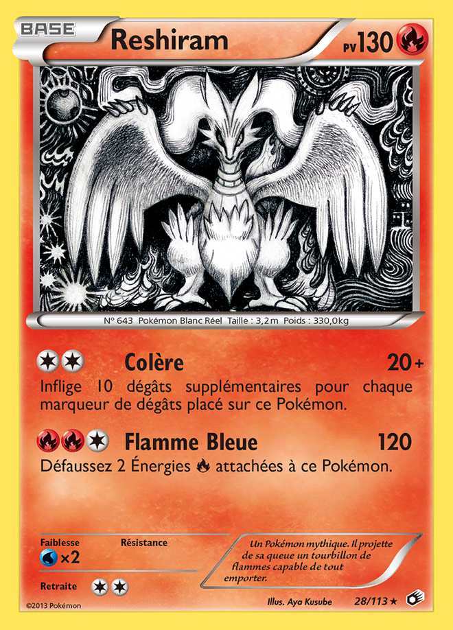 Reshiram 028/113 — Trésors Légendaires