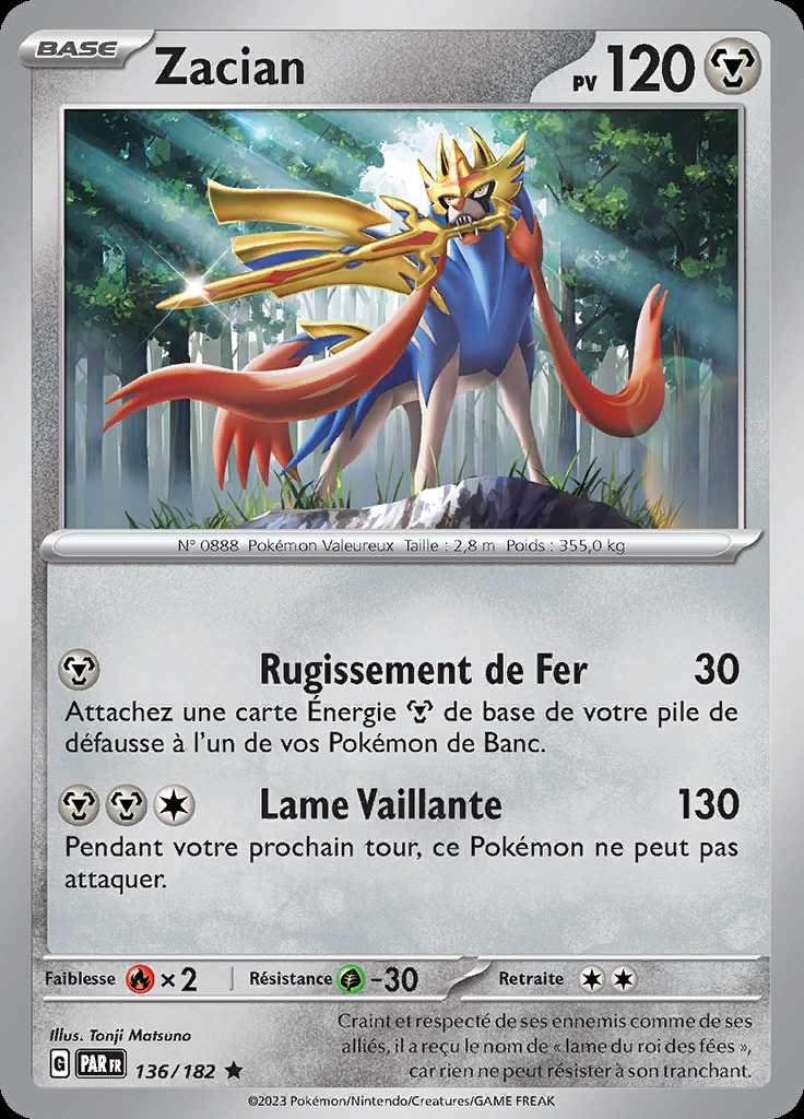 Zacian 136/182 — Faille Paradoxe