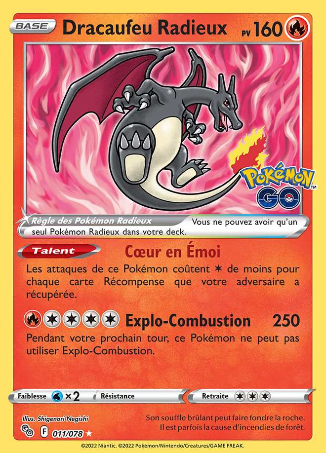 Dracaufeu Radieux 011/078 — Pokémon GO
