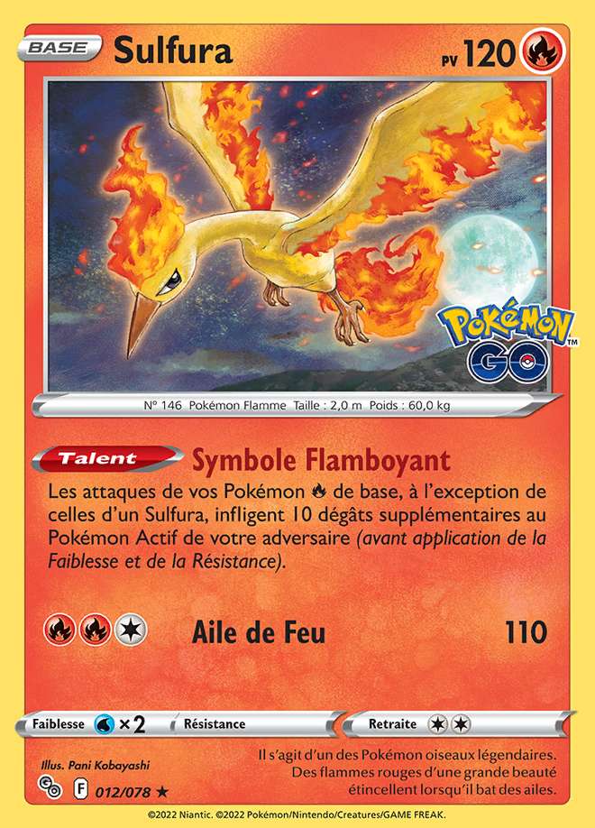Sulfura 012/078 — Pokémon GO