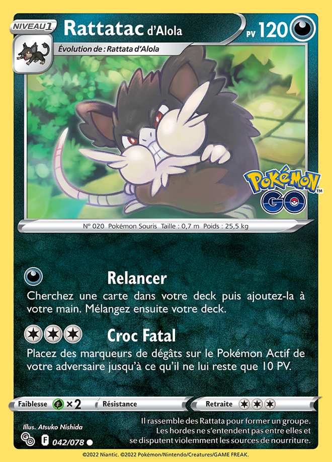 Rattatac d'Alola 042/078 — Pokémon GO