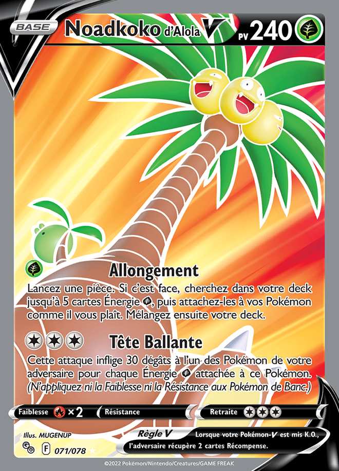 Noadkoko d'Alola V 071/078 — Pokémon GO