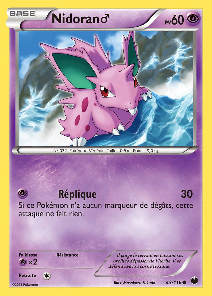 Nidoran♂ 043/116 — Glaciation Plasma
