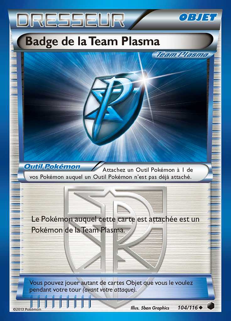 Badge de la Team Plasma 104/116 — Glaciation Plasma