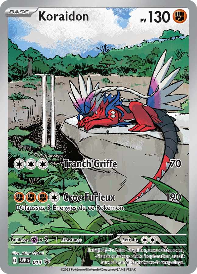 Carte promo française Koraidon SVP014 incluse dans l’ETB Écarlate et Violet — Koraidon