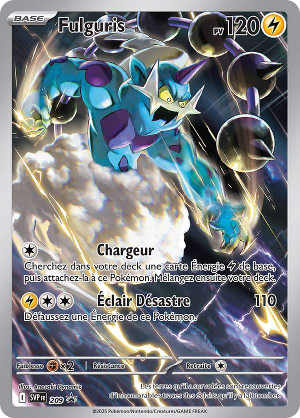 Carte promo française Fulguris SVP209 incluse dans l’ETB Foudre Noire