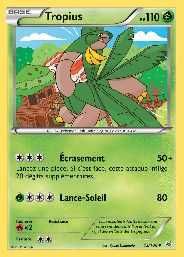 Tropius 012/108 — Ciel Rugissant