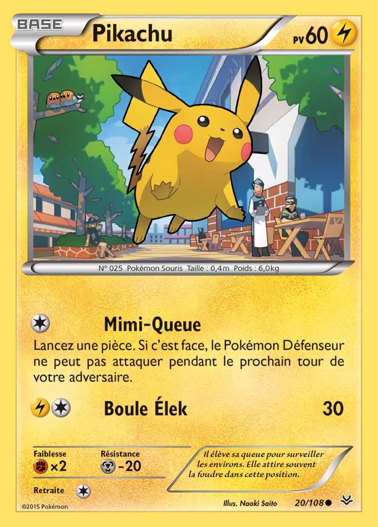 Pikachu 020/108 — Ciel Rugissant