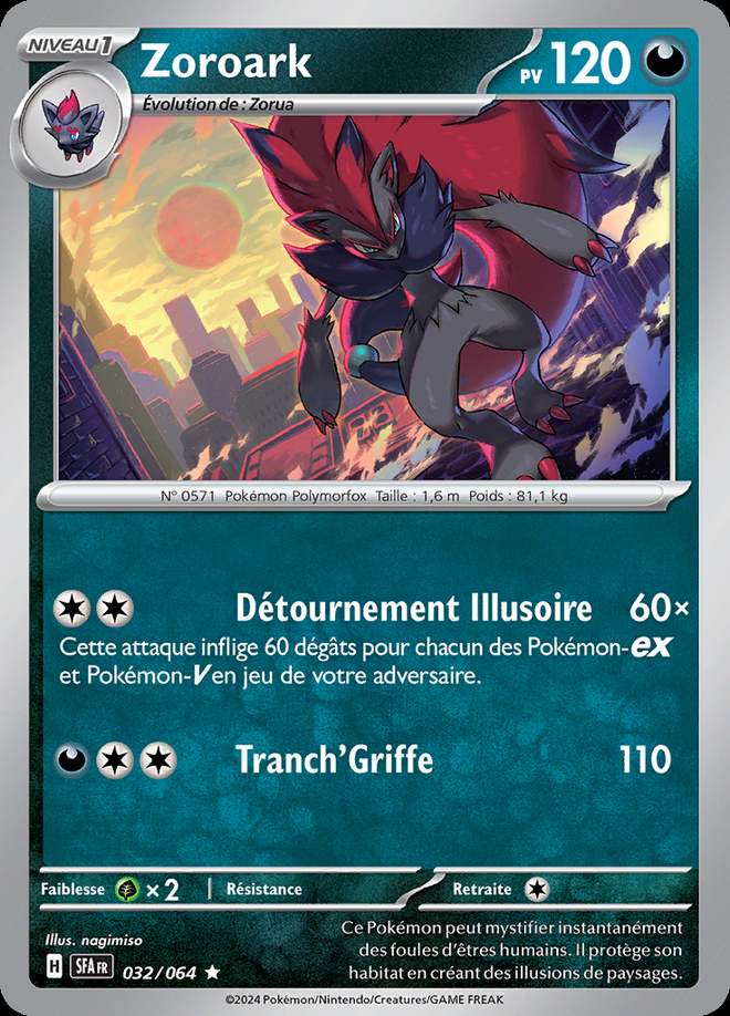 Zoroark 032/064 — Fable Nébuleuse