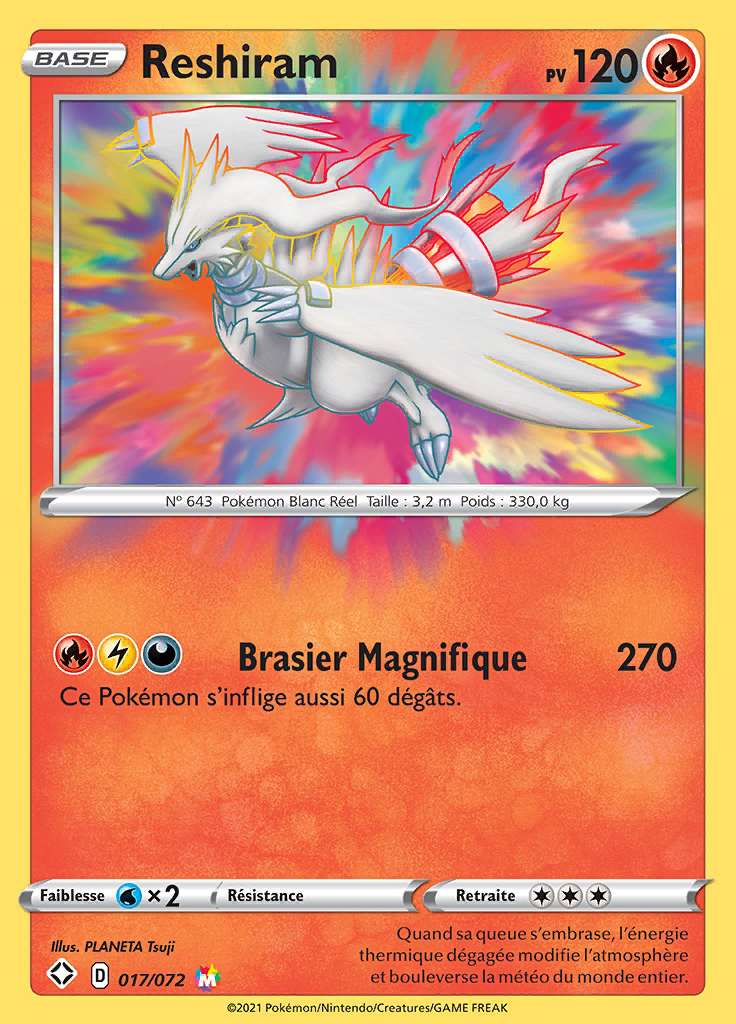 Reshiram 017/072 — Destinées Radieuses
