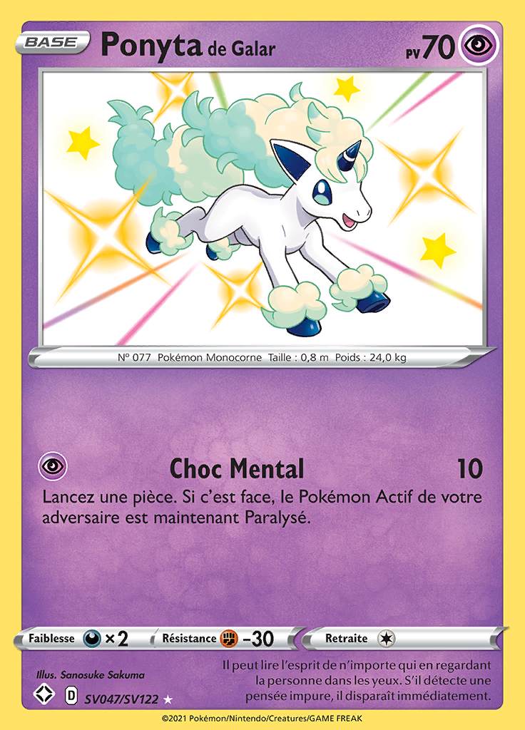 Ponyta de Galar SV047/SV122 — Destinées Radieuses