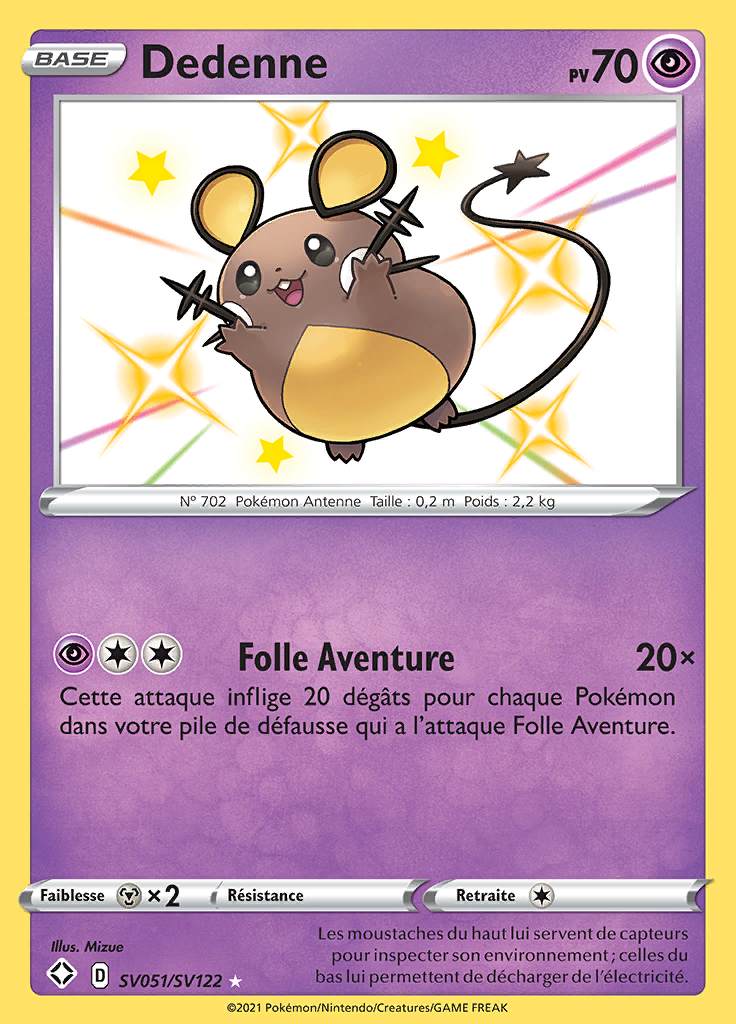 Dedenne SV051/SV122 — Destinées Radieuses