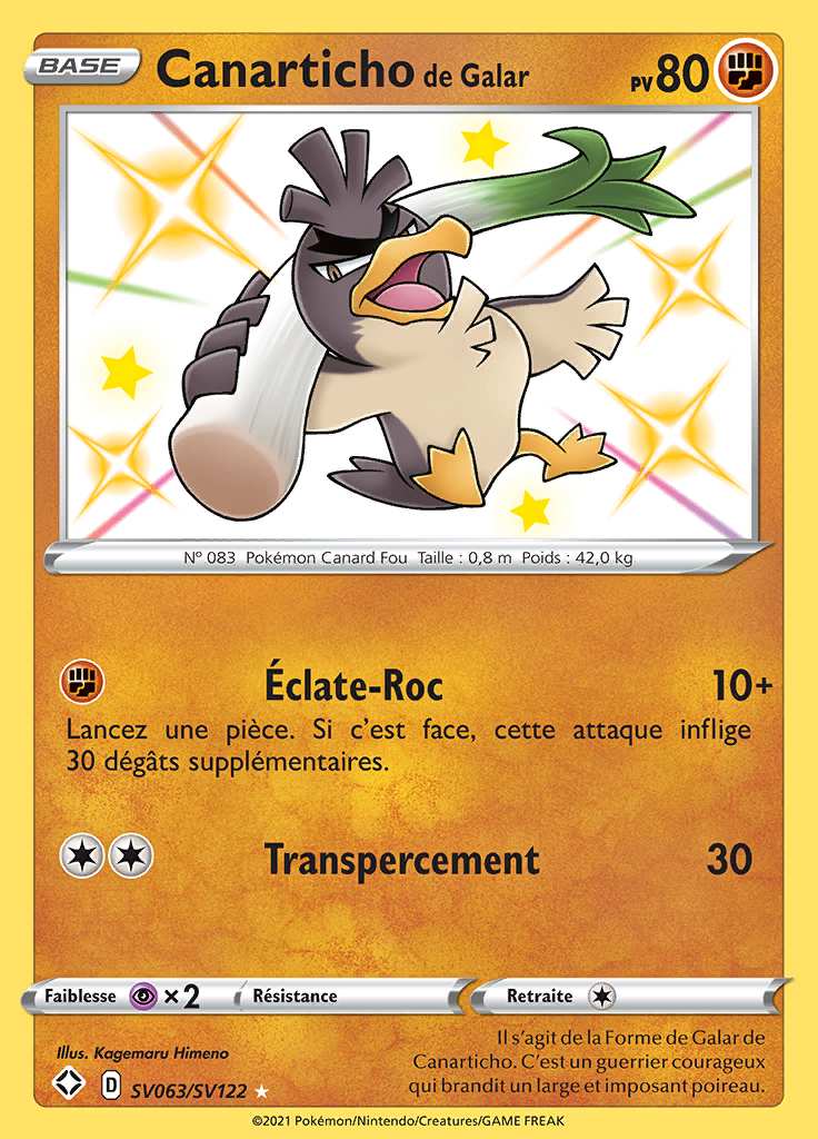 Canarticho de Galar SV063/SV122 — Destinées Radieuses