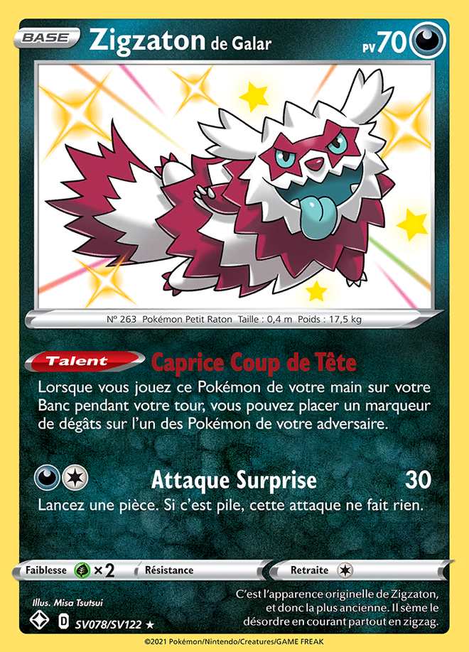 Zigzaton de Galar SV078/SV122 — Destinées Radieuses