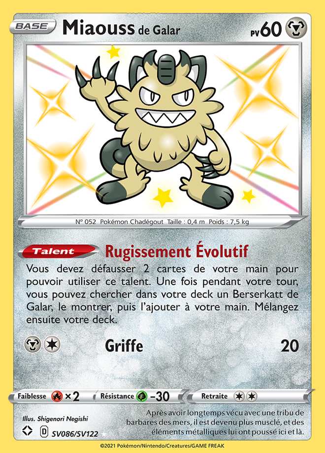 Miaouss de Galar SV086/SV122 — Destinées Radieuses