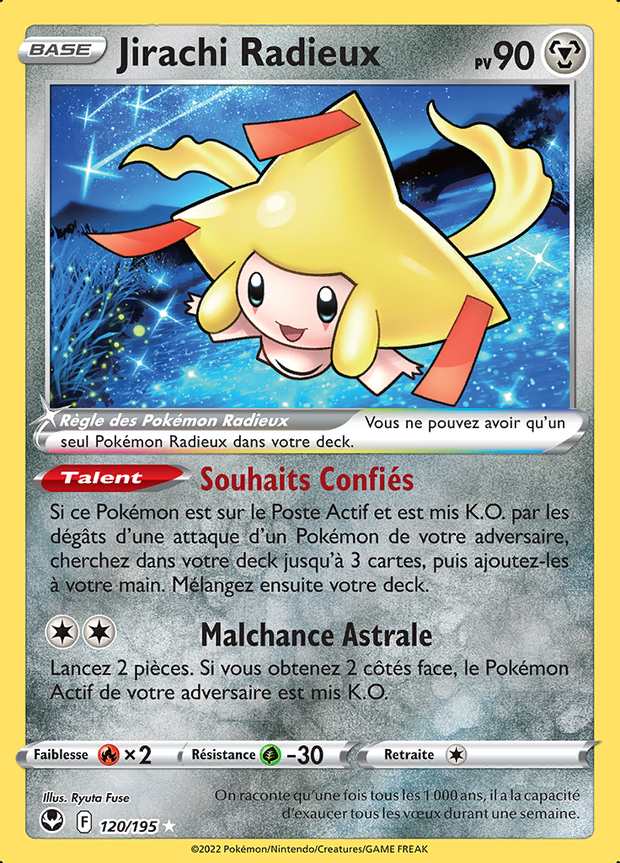 Jirachi Radieux 120/195 — Tempête Argentée