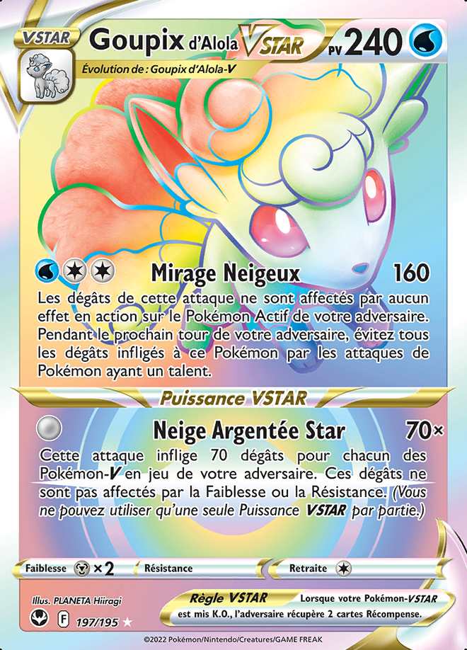 Goupix d'Alola VSTAR 197/195 — Tempête Argentée
