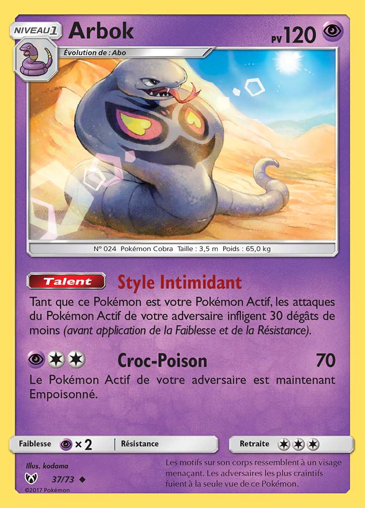 Arbok 037/073 — Légendes Brillantes