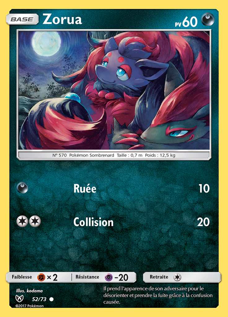 Zorua 052/073 — Légendes Brillantes