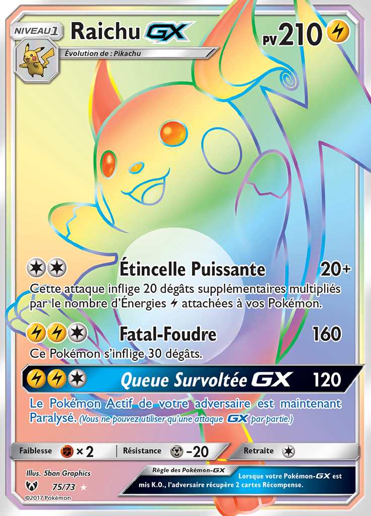 Raichu-GX 075/073 — Légendes Brillantes