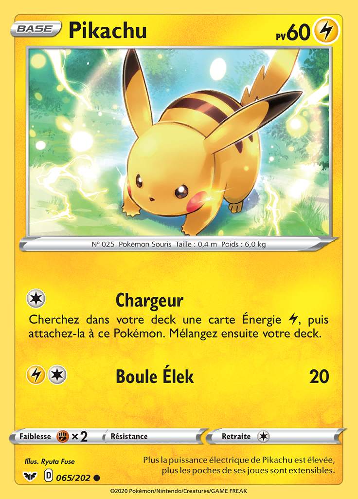 Pikachu 065/202 — Épée et Bouclier