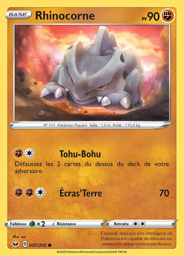 Rhinocorne 097/202 — Épée et Bouclier