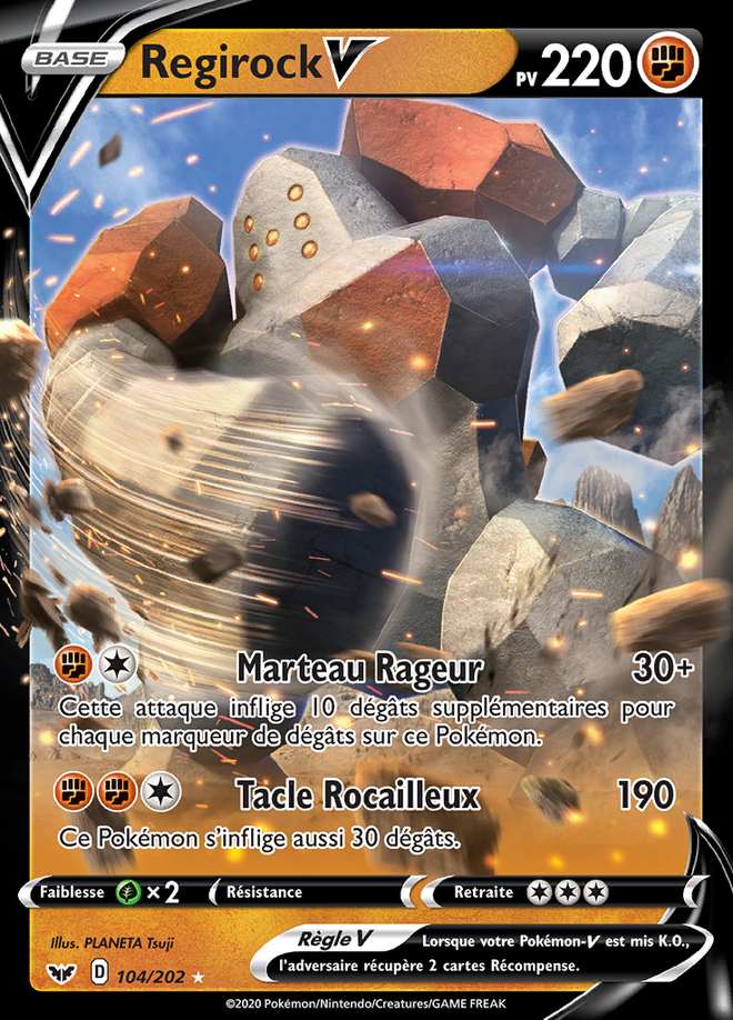 Regirock V 104/202 — Épée et Bouclier