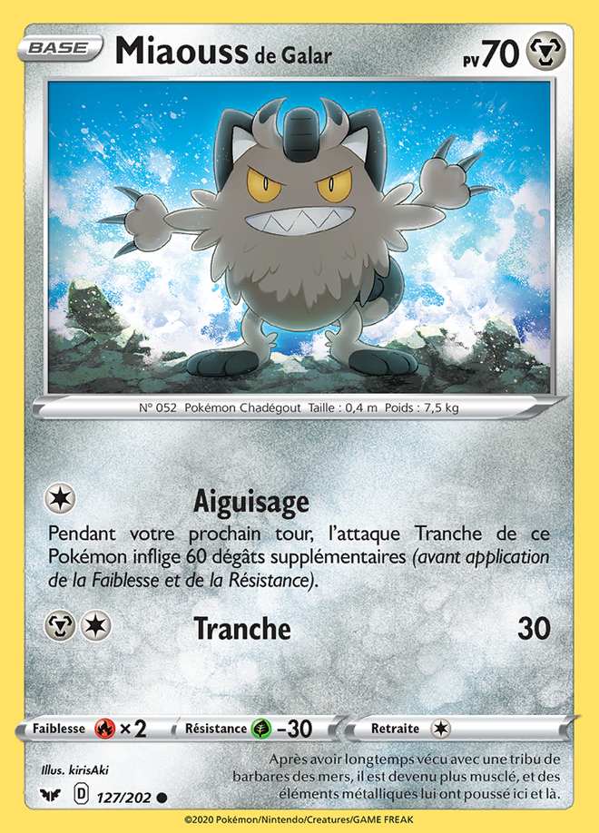 Miaouss de Galar 127/202 — Épée et Bouclier