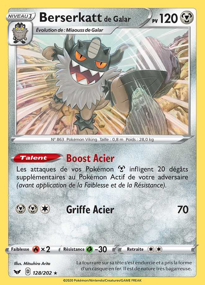 Berserkatt de Galar 128/202 — Épée et Bouclier