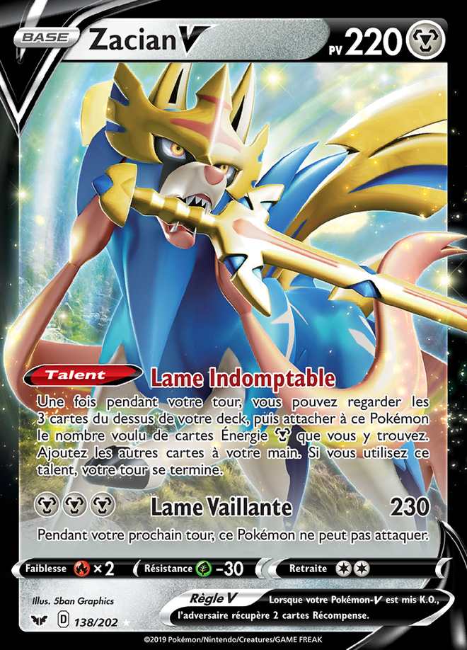 Zacian V 138/202 — Épée et Bouclier