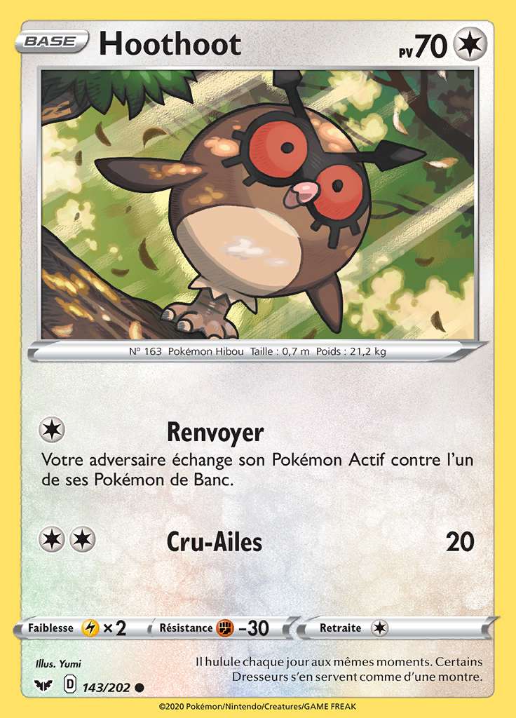 Hoothoot 143/202 — Épée et Bouclier