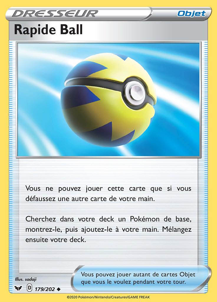 Rapide Ball 179/202 — Épée et Bouclier