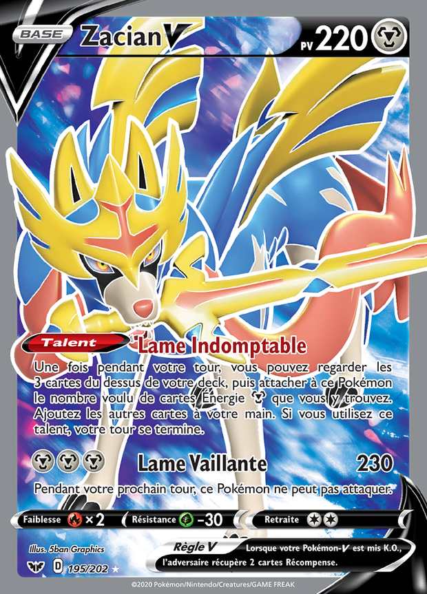 Zacian V 195/202 — Épée et Bouclier