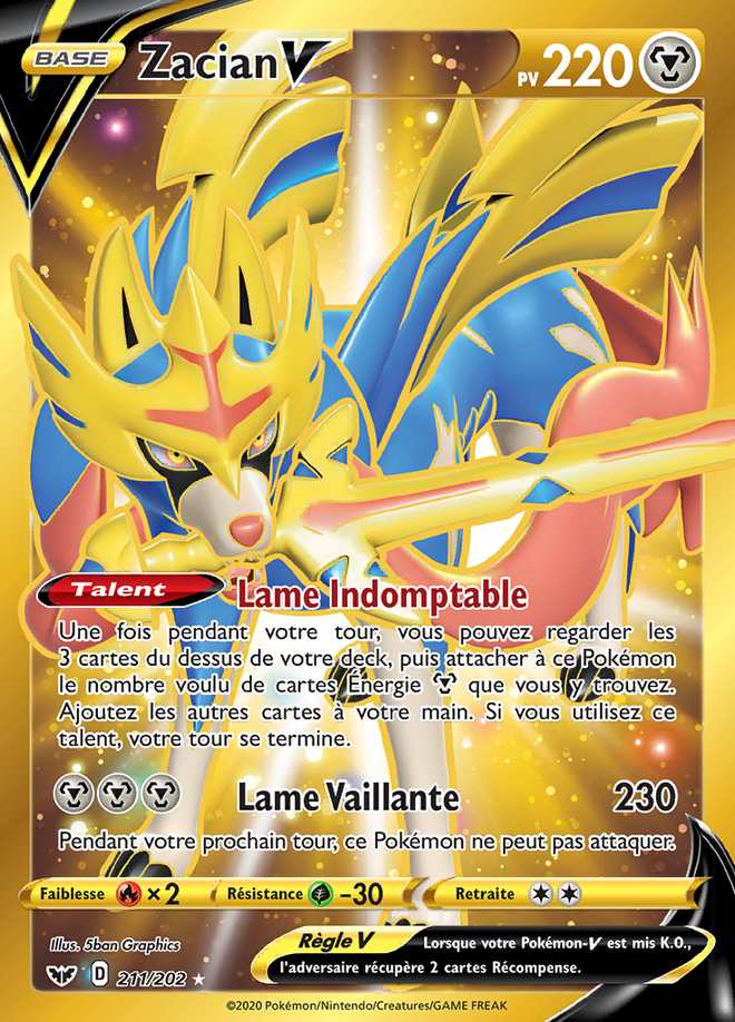 Zacian V 211/202 — Épée et Bouclier