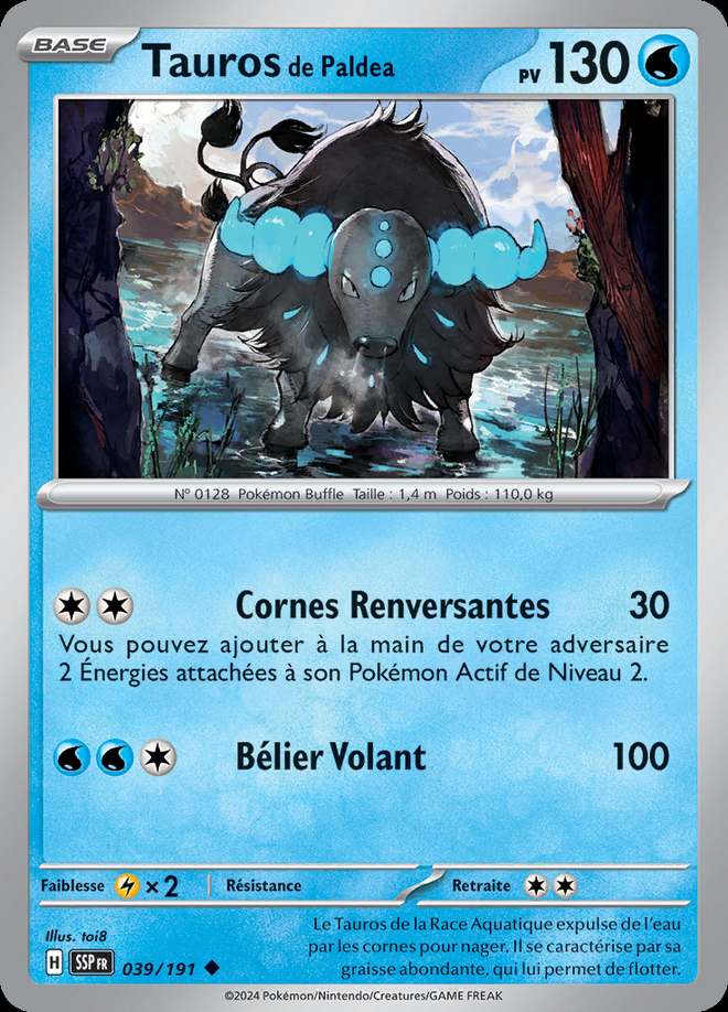 Tauros de Paldea 039/191 — Étincelles Déferlantes