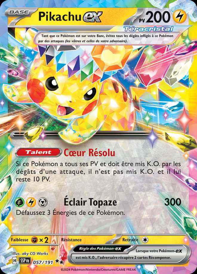 Pikachu-ex 057/191 — Étincelles Déferlantes