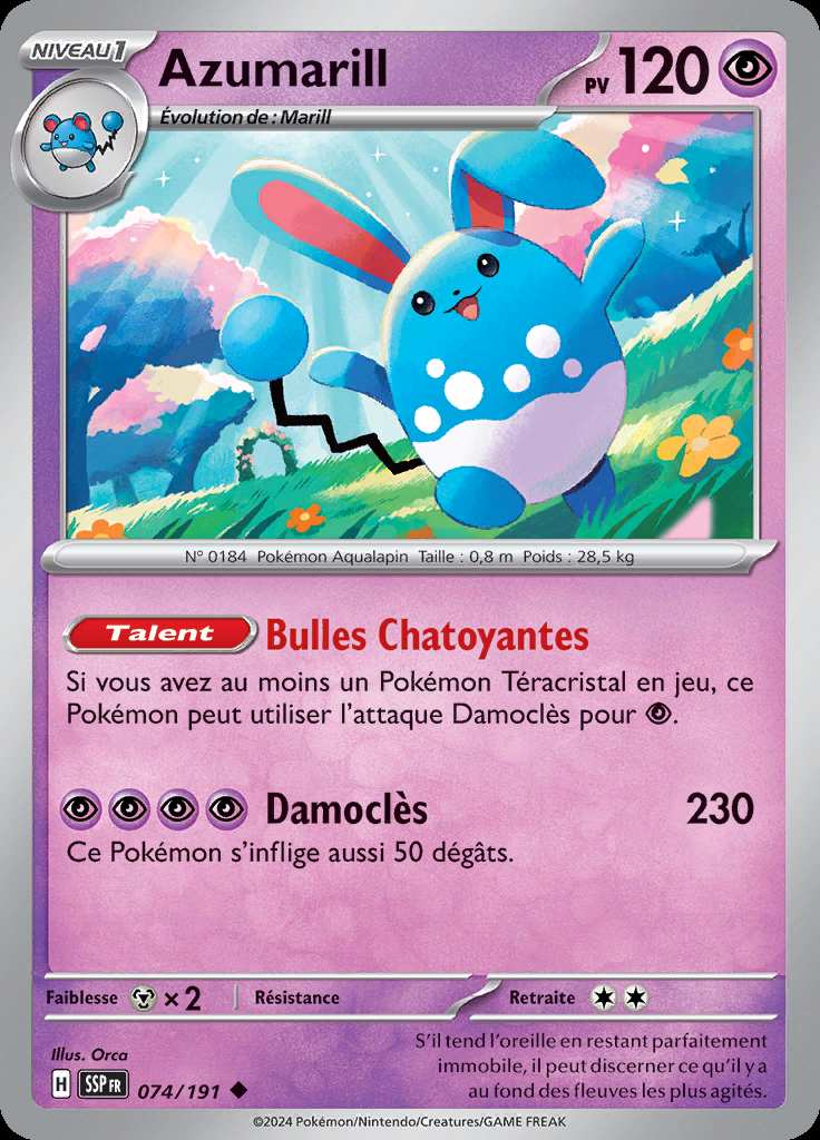 Azumarill 074/191 — Étincelles Déferlantes