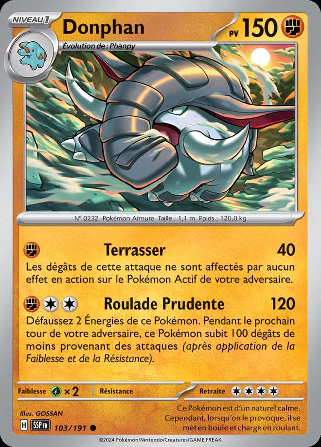 Donphan 103/191 — Étincelles Déferlantes