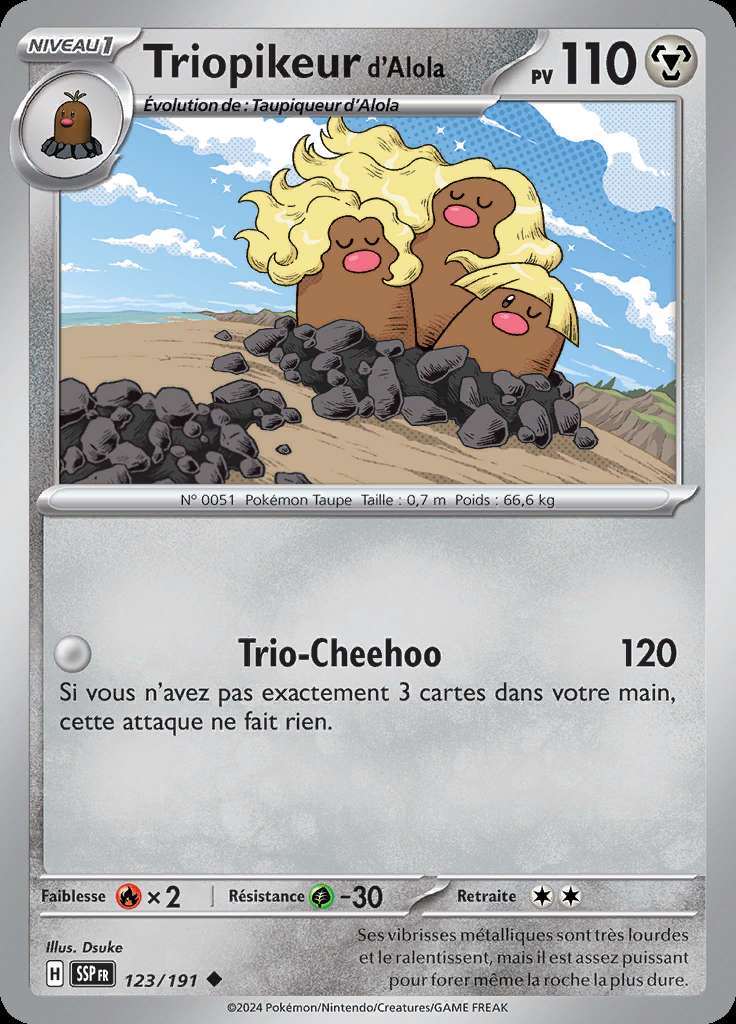 Triopikeur d'Alola 123/191 — Étincelles Déferlantes