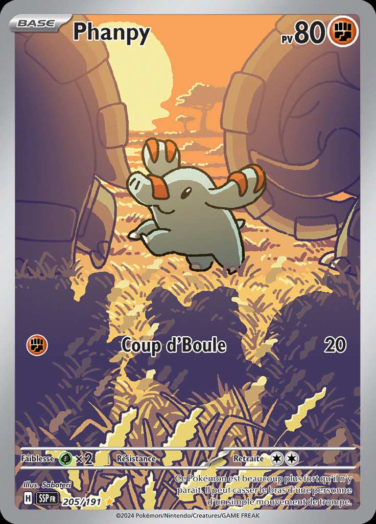 Phanpy 205/191 — Étincelles Déferlantes