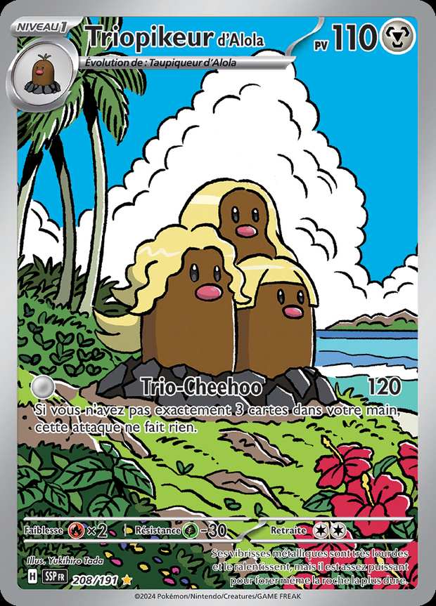 Triopikeur d'Alola 208/191 — Étincelles Déferlantes