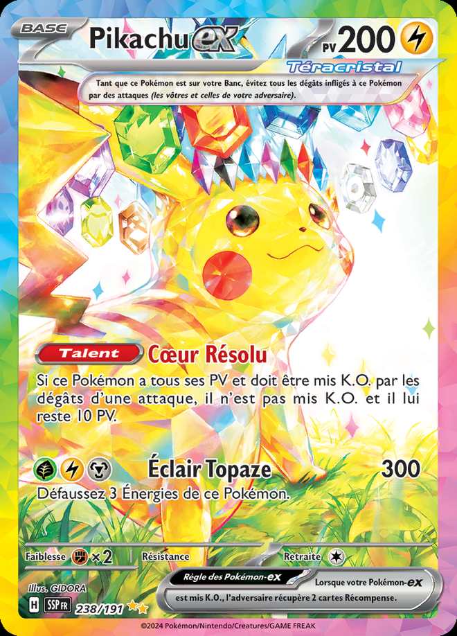 Pikachu-ex 238/191 — Étincelles Déferlantes